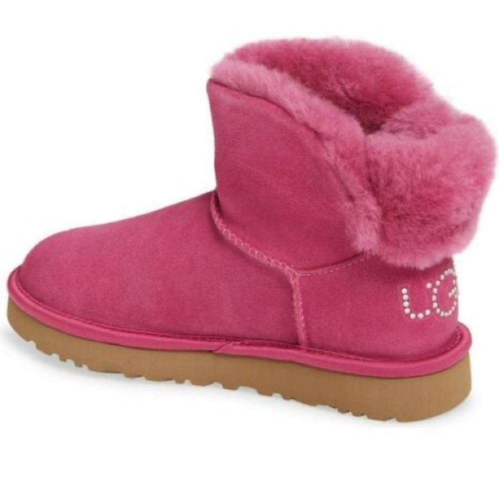 NEW UGG Classic Bling Mini Bootie Hot Pink Size 7